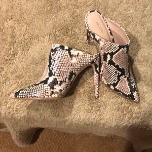 Aldo Sangwen Mules, snakeskin